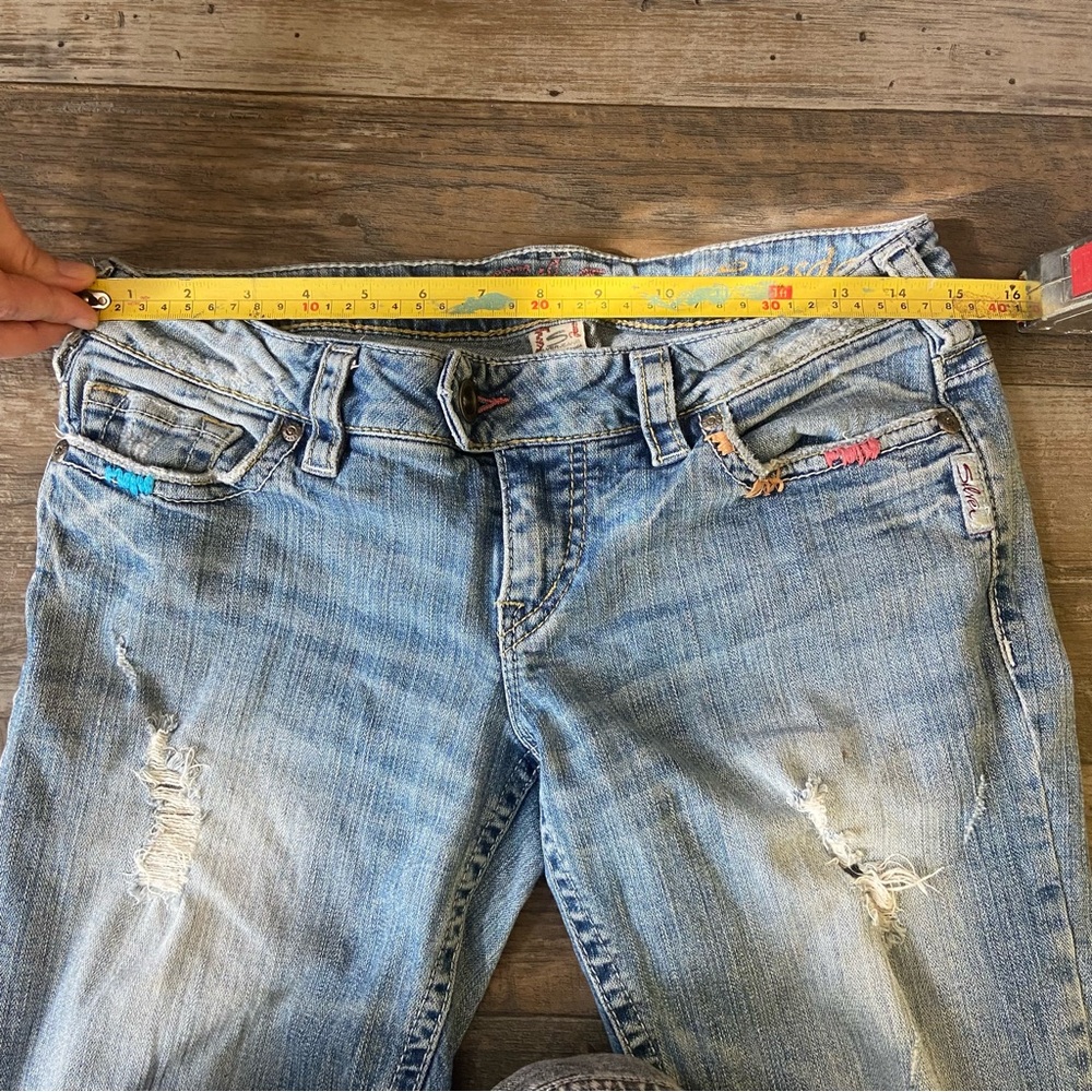 Silver Tuesday Jeans Light Blue Flare Denim altered - Picture 7 of 13